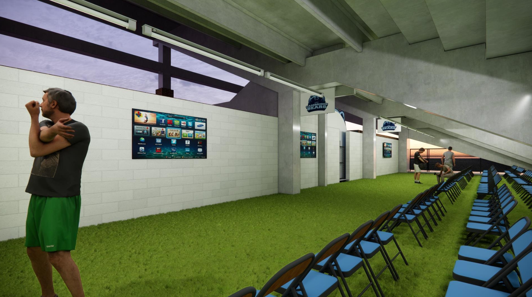 Bear Cave Interior Rendering — Film Room