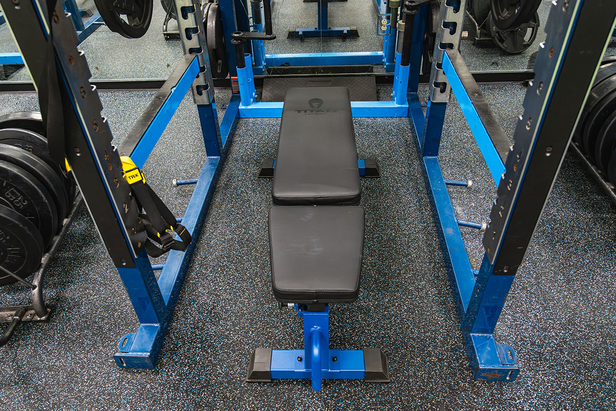 Bears players using the new Titan benches during training