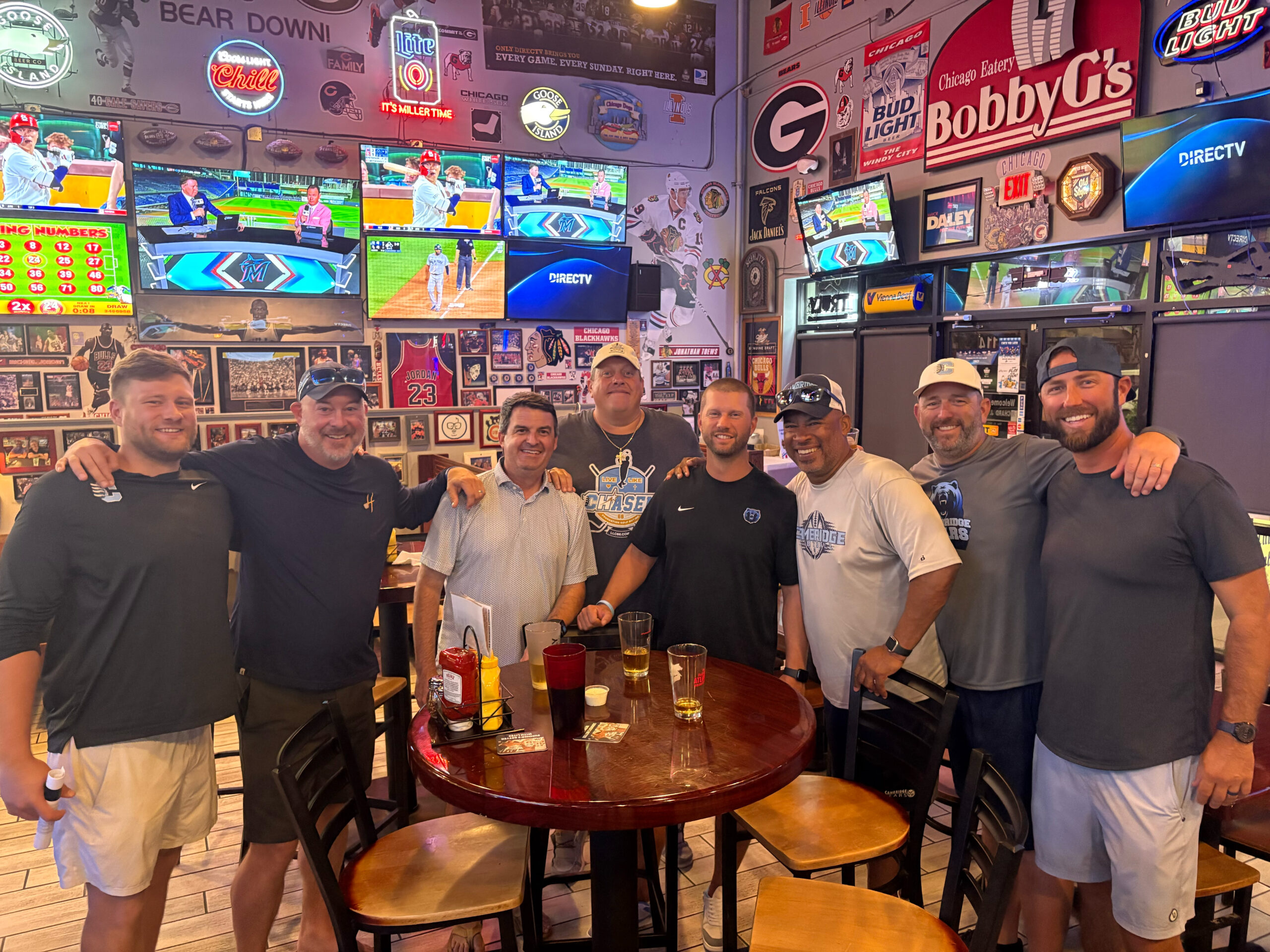 Bear Gridiron Club members gathered at Bobby G's for the first-ever Member Mixer